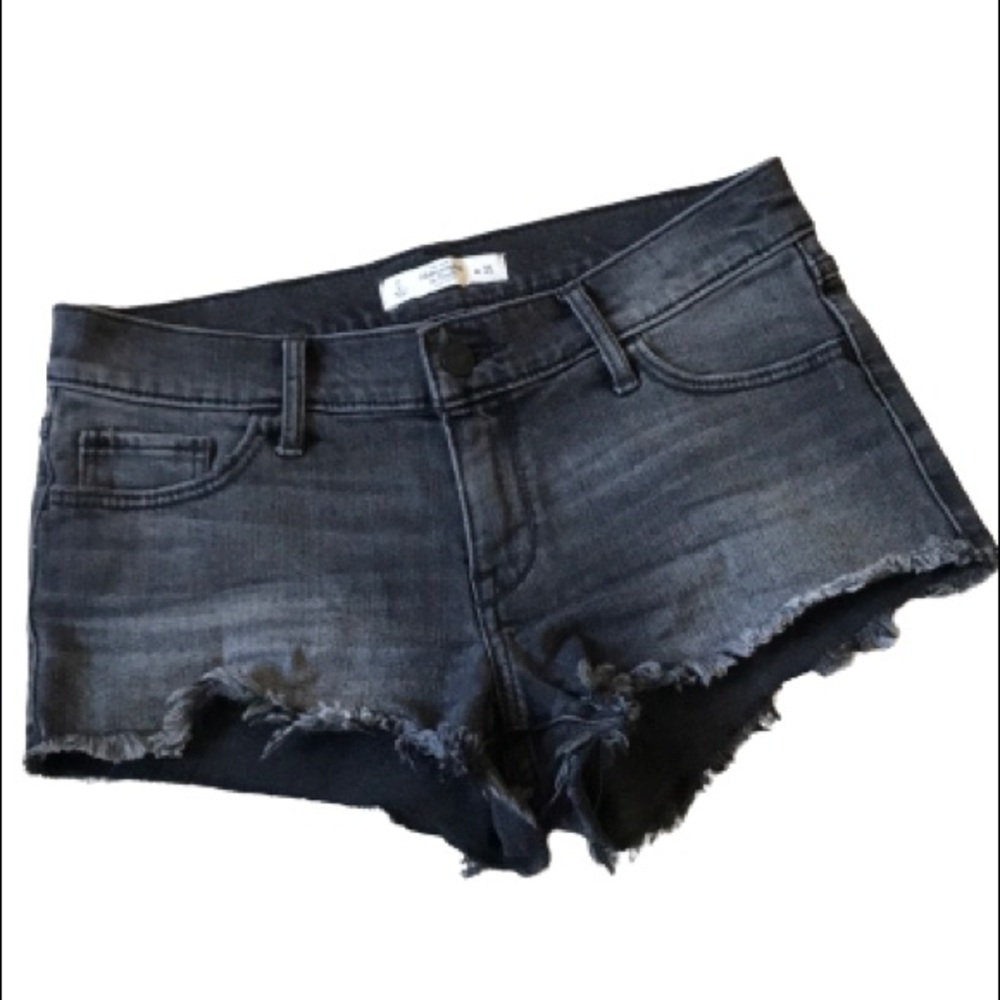 Abercrombie Black Jean Short Shorts Size 25